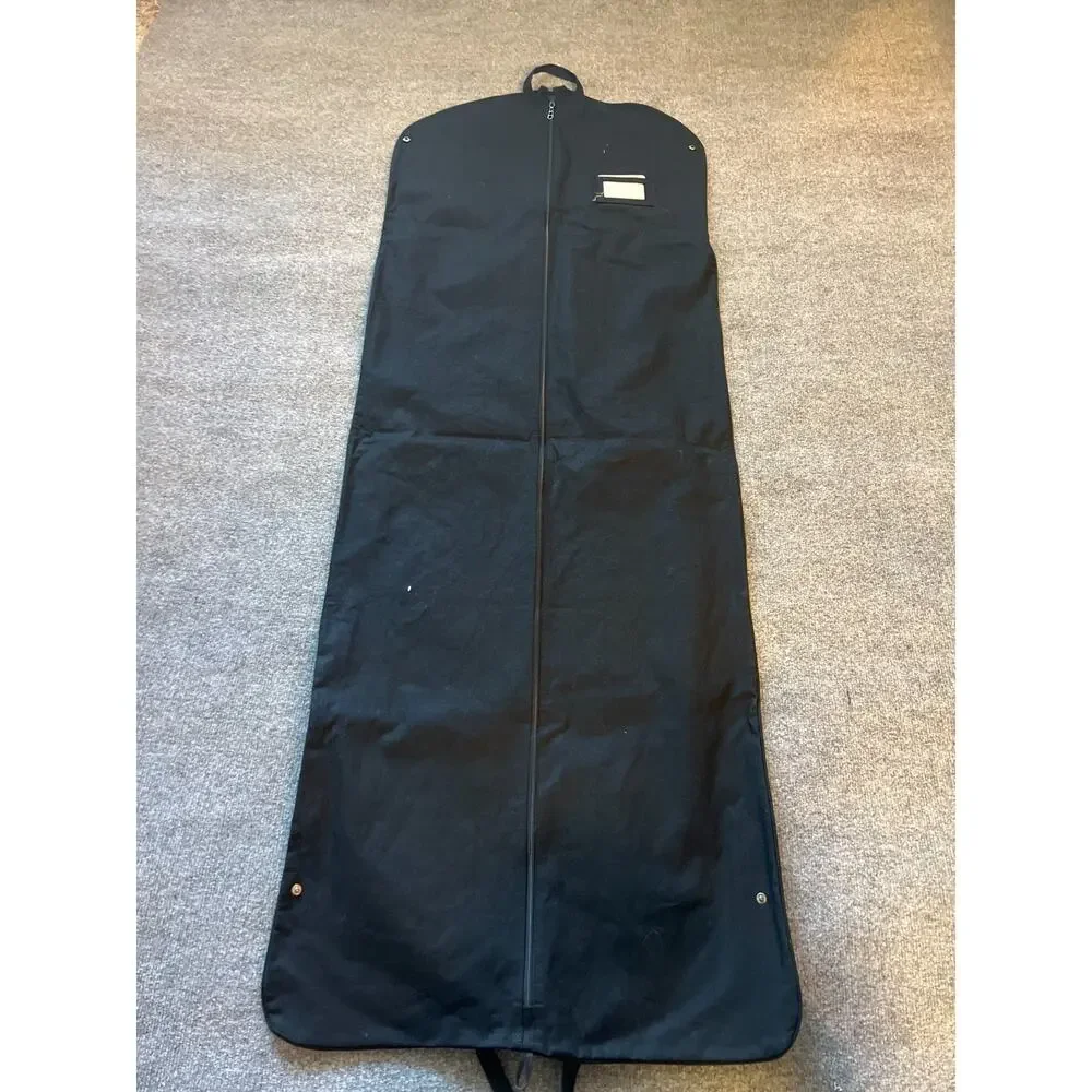 Authentic CHANEL Black Travel Storage Designer Dust Cover Garment Dress Bag